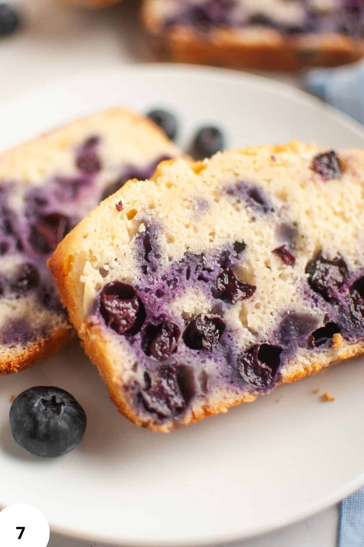 Blueberry lemon quick bread with sourdough discard, perfect for breakfast or snack. Moist, flavorful.