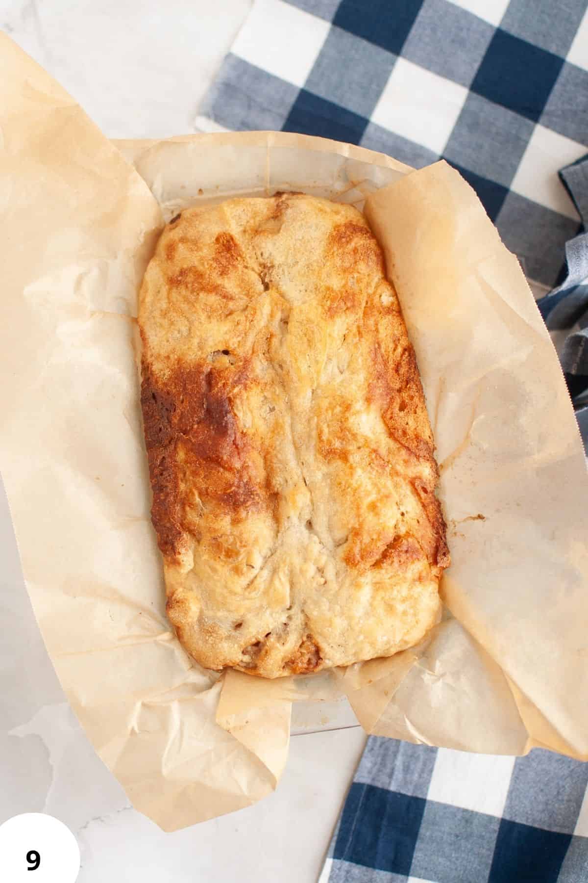 Golden crust bread loaf for artisanal baking.