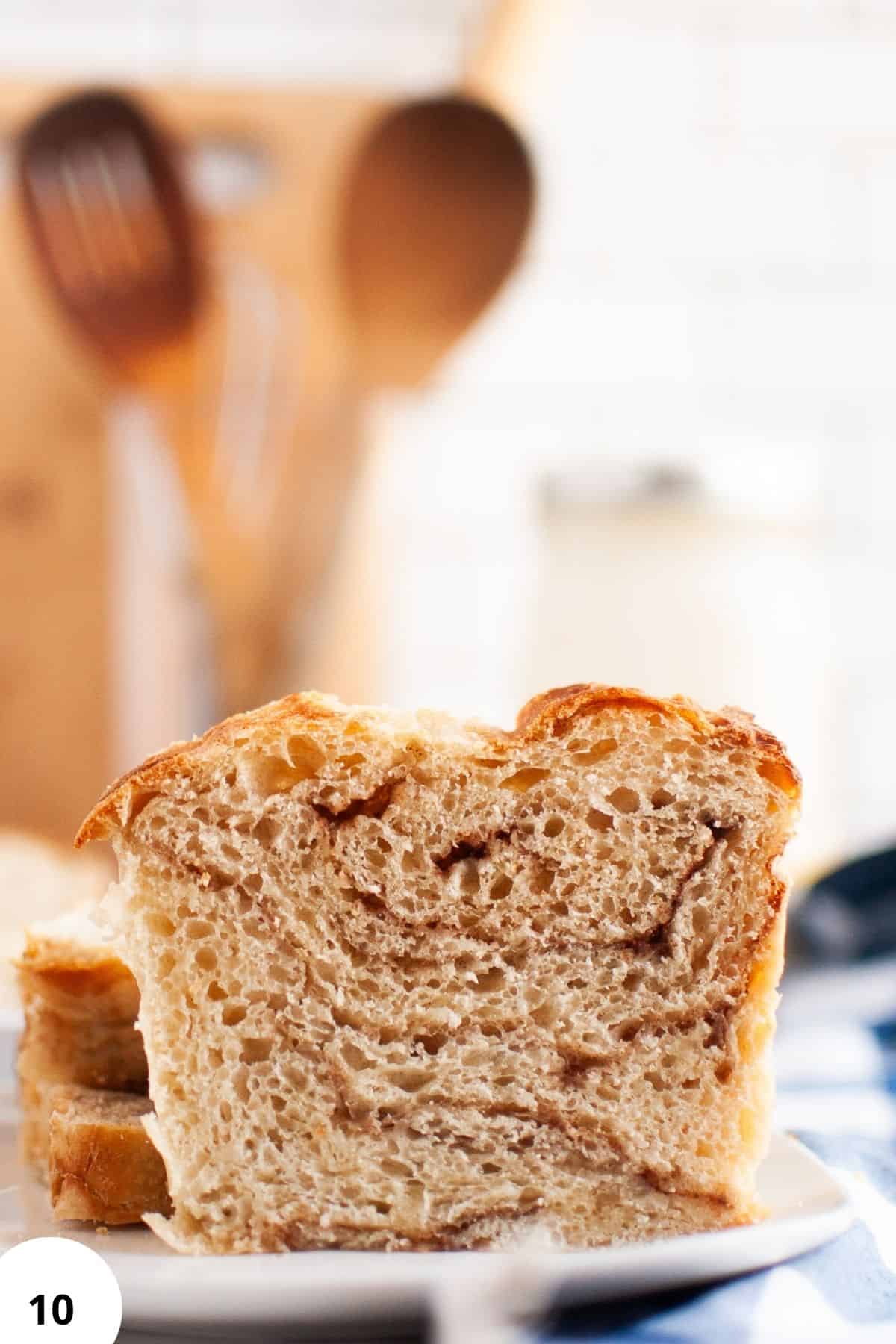 Bread loaf with a light, fluffy interior and crispy crust, perfect for baking enthusiasts.