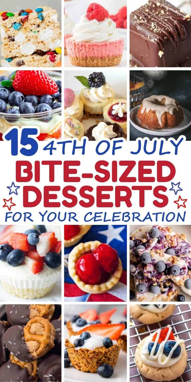 Miniature patriotic desserts perfect for Independence Day celebrations.