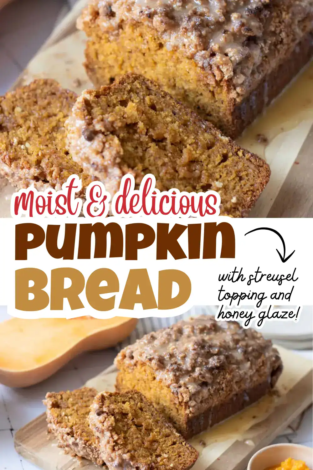 pumpkin bread with streusel topping
