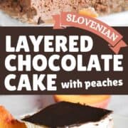 slovenian layered chocolate cake pin image