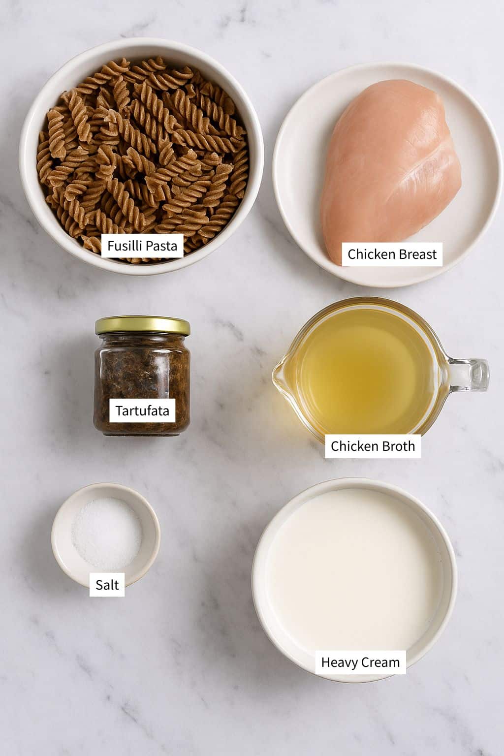 Creamy Pasta Tartufata with Chicken Ingredients Photo
