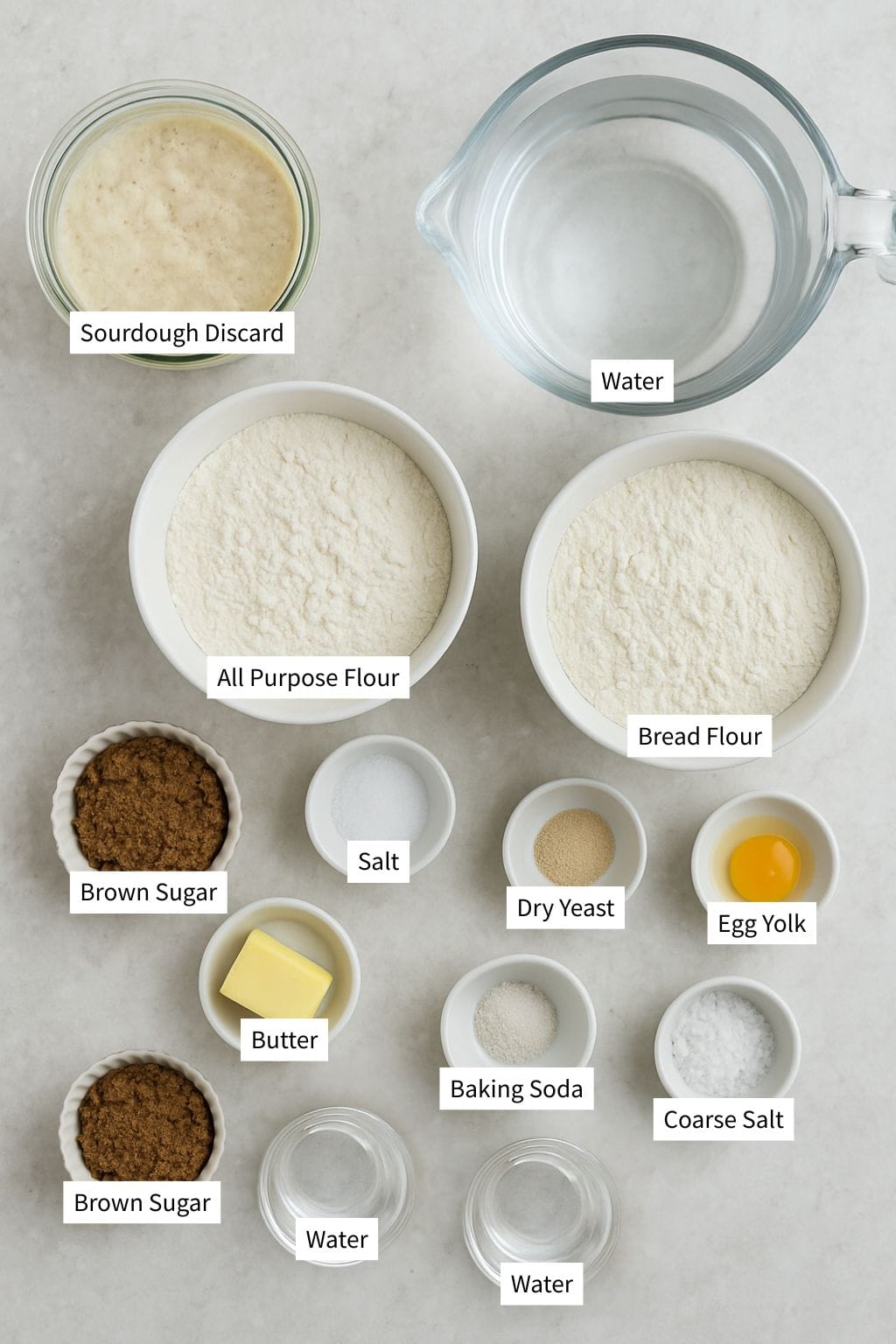 Sourdough Discard Pretzel Bites Ingredients Photo