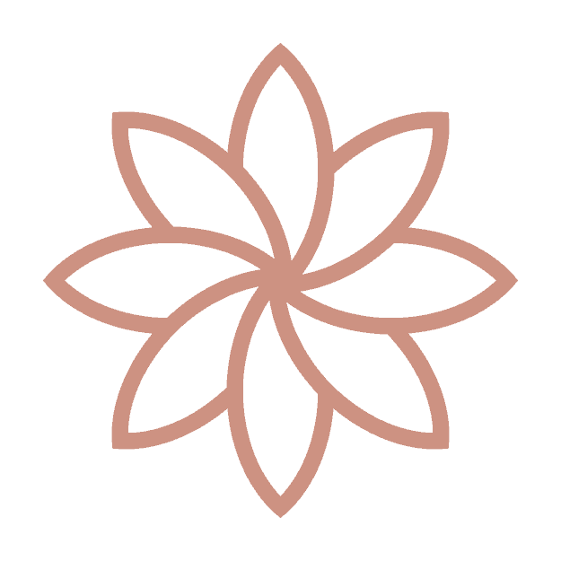 Flower on a transparent surface.