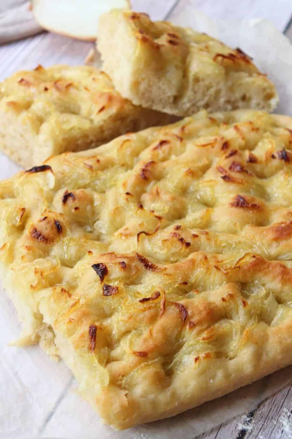 Sourdough Focaccia with Caramelized Onion