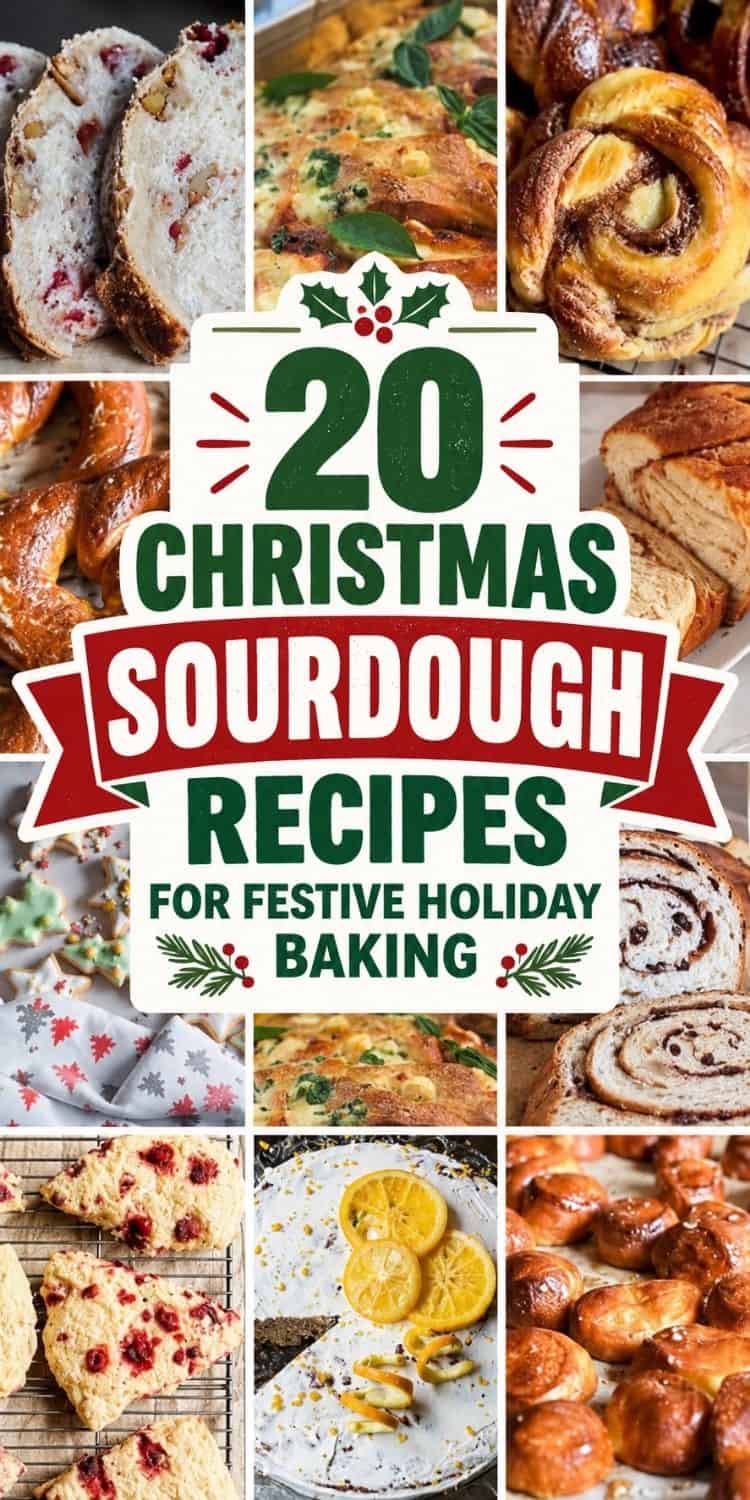 Delicious Christmas sourdough bread and baked goods for holiday celebrations.