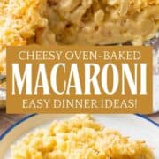 Creamy, oven-baked mac and cheese with a crispy topping, perfect comfort food recipe.