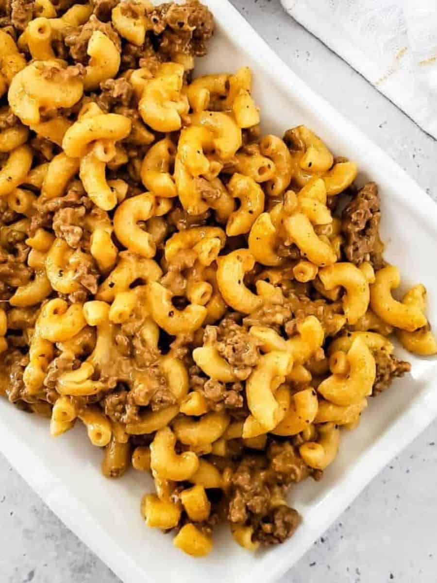 Delicious homemade macaroni and cheese with melted cheese and rich flavor. Perfect comfort food.