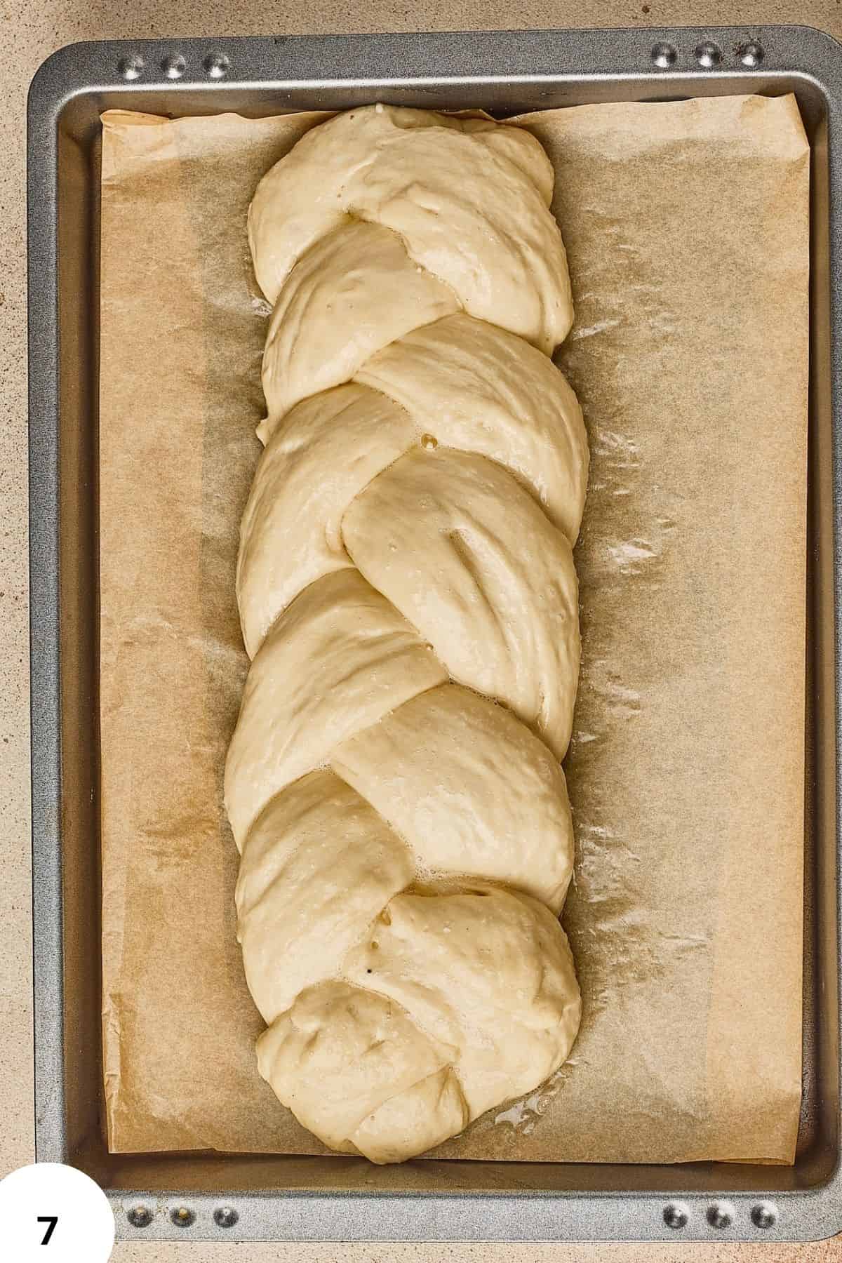 High-quality bread dough with perfect twists, ready for proofing and baking.