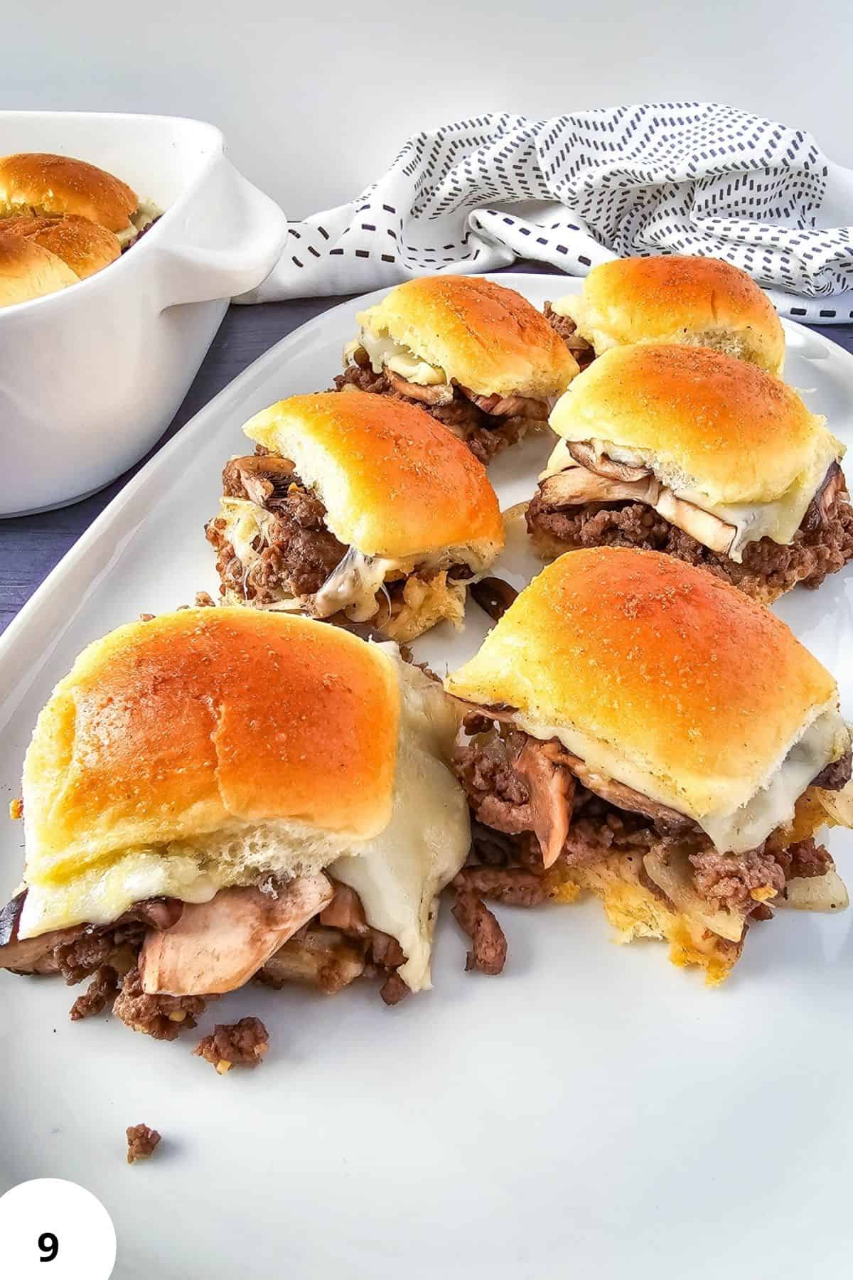 Soft, airy bread rolls with beef and cheese filling.