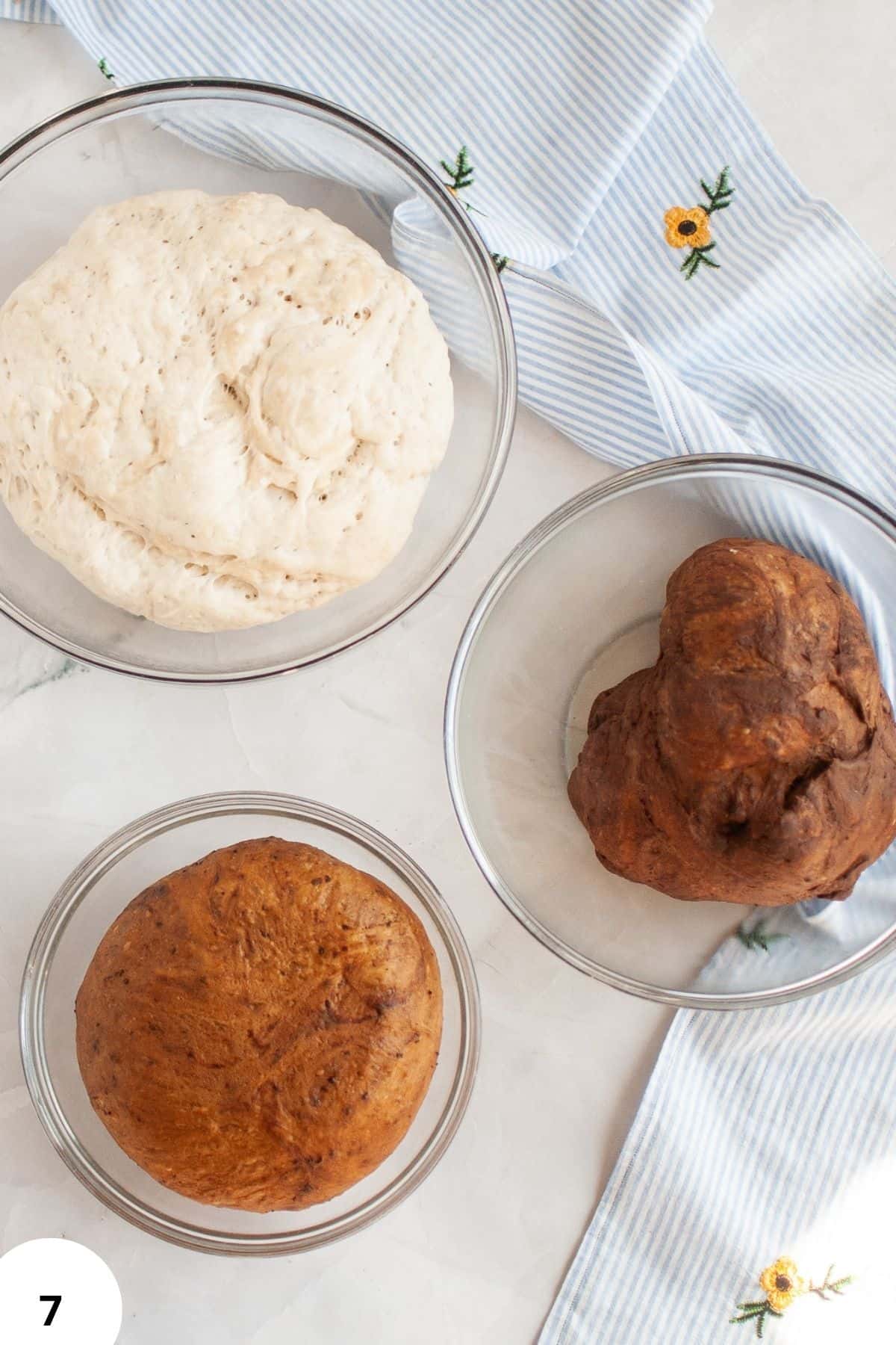 Freshly prepared bread dough for artisan loaves.