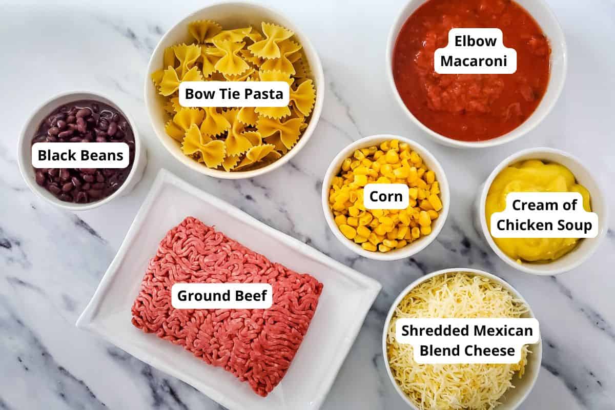 Delicious ingredients for homemade taco meat and toppings. Perfect for Tex-Mex recipes and flavorful meal prep.