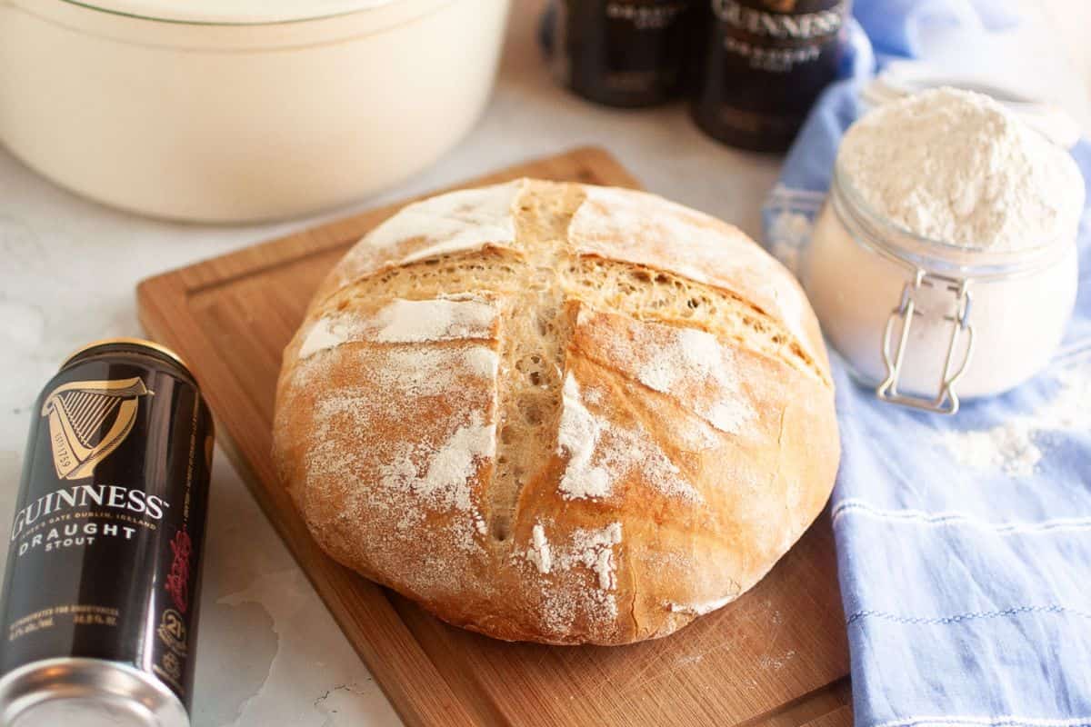 Freshly baked sourdough bread with a golden crust, showcasing the art of stretch and folds. Perfect for artisanal baking.