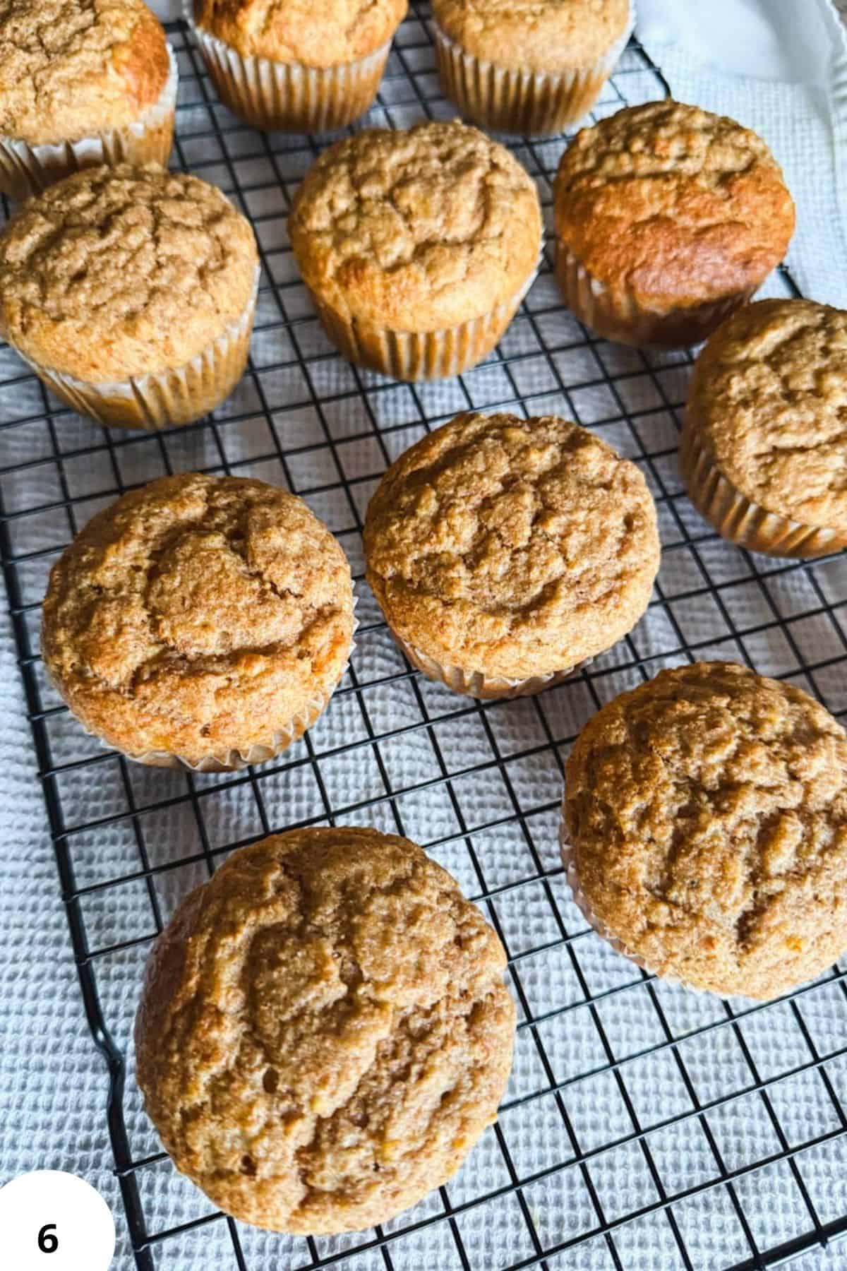 Banana muffins made with fresh milled flour and applesauce, perfect for healthy breakfast or snack.