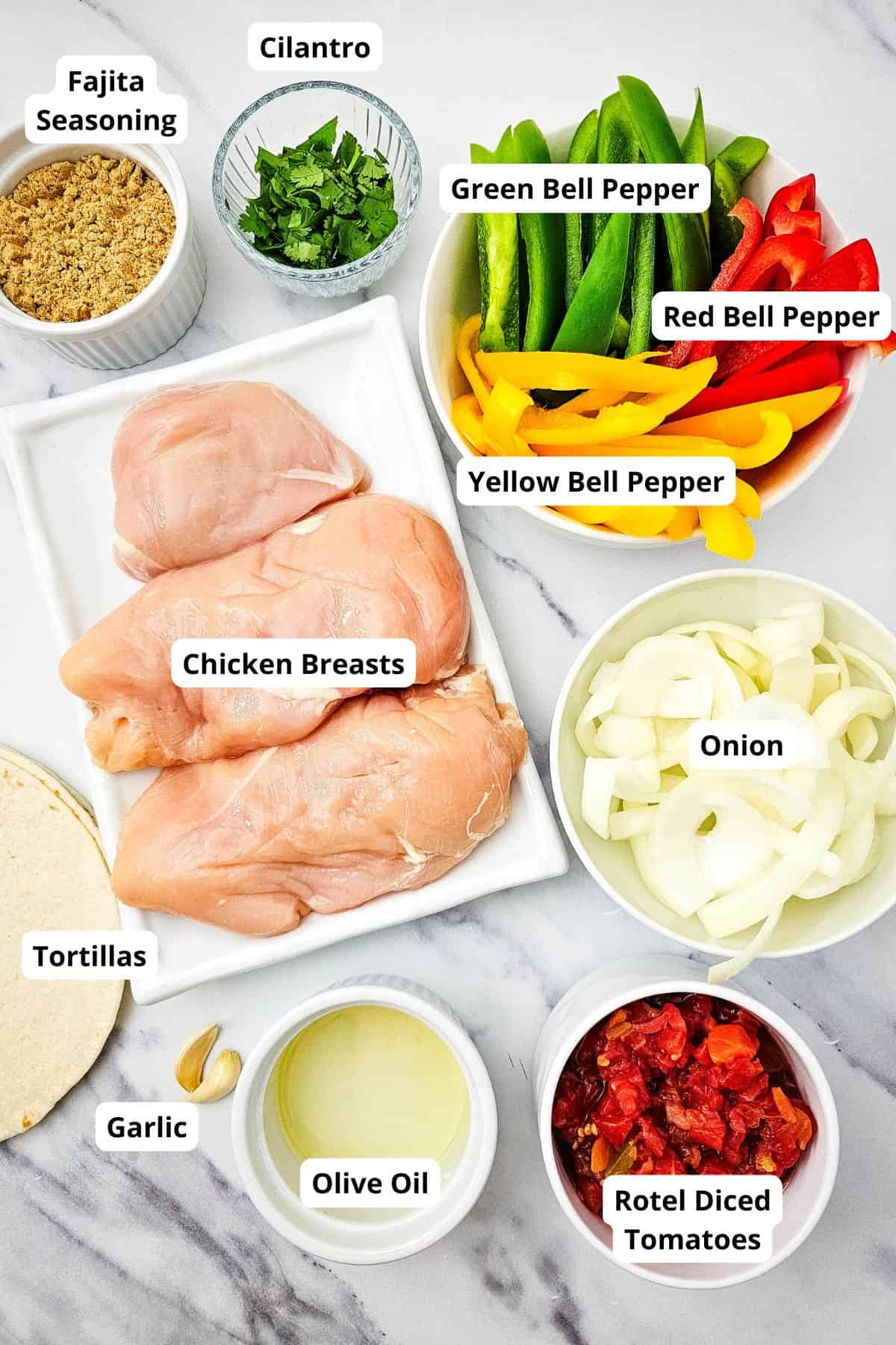 Image showing ingredients for bread dough including chicken, peppers, and spices.