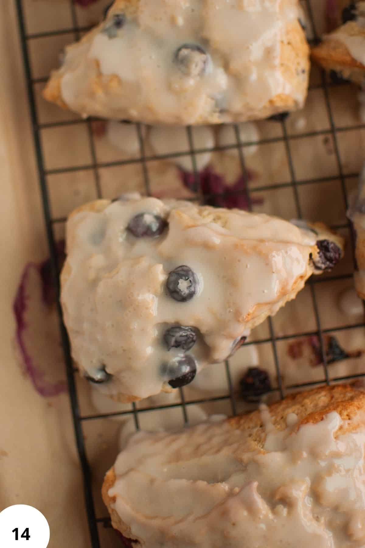 Blueberry cream scones with sourdough discard, perfect for breakfast or tea.