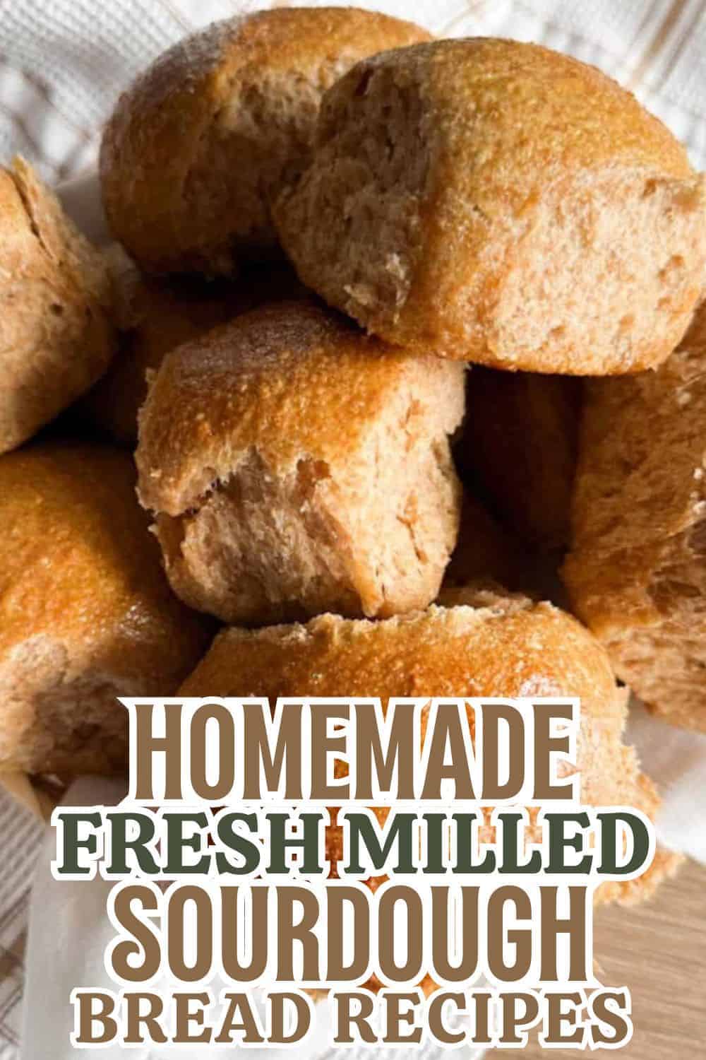 Freshly baked homemade sourdough bread bites with a golden crust.