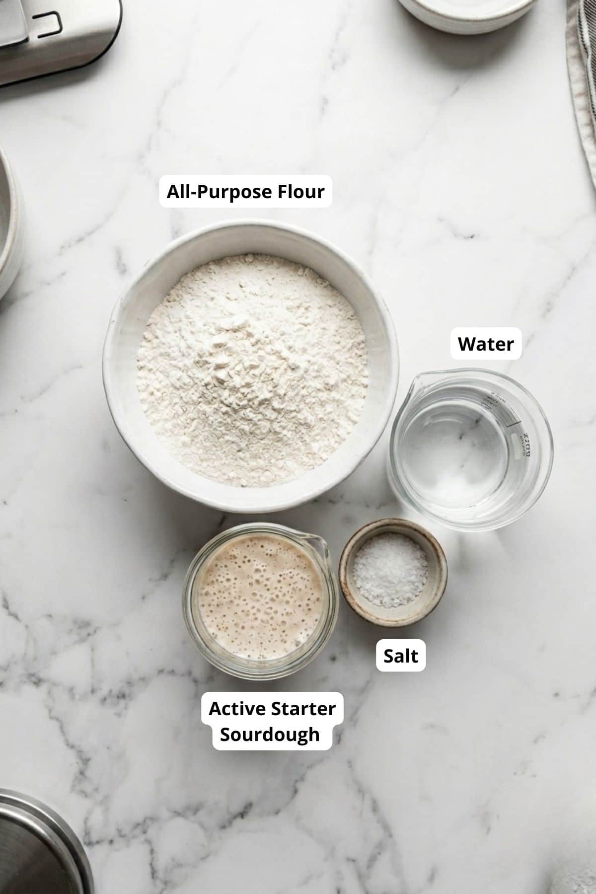 All-Purpose Flour and Water for Sourdough.