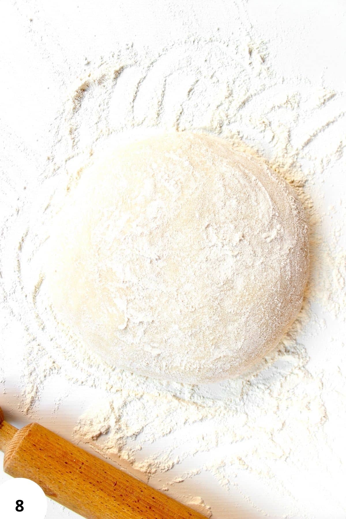 Sourdough dough for poppy seed rolls with stretch and folds technique.