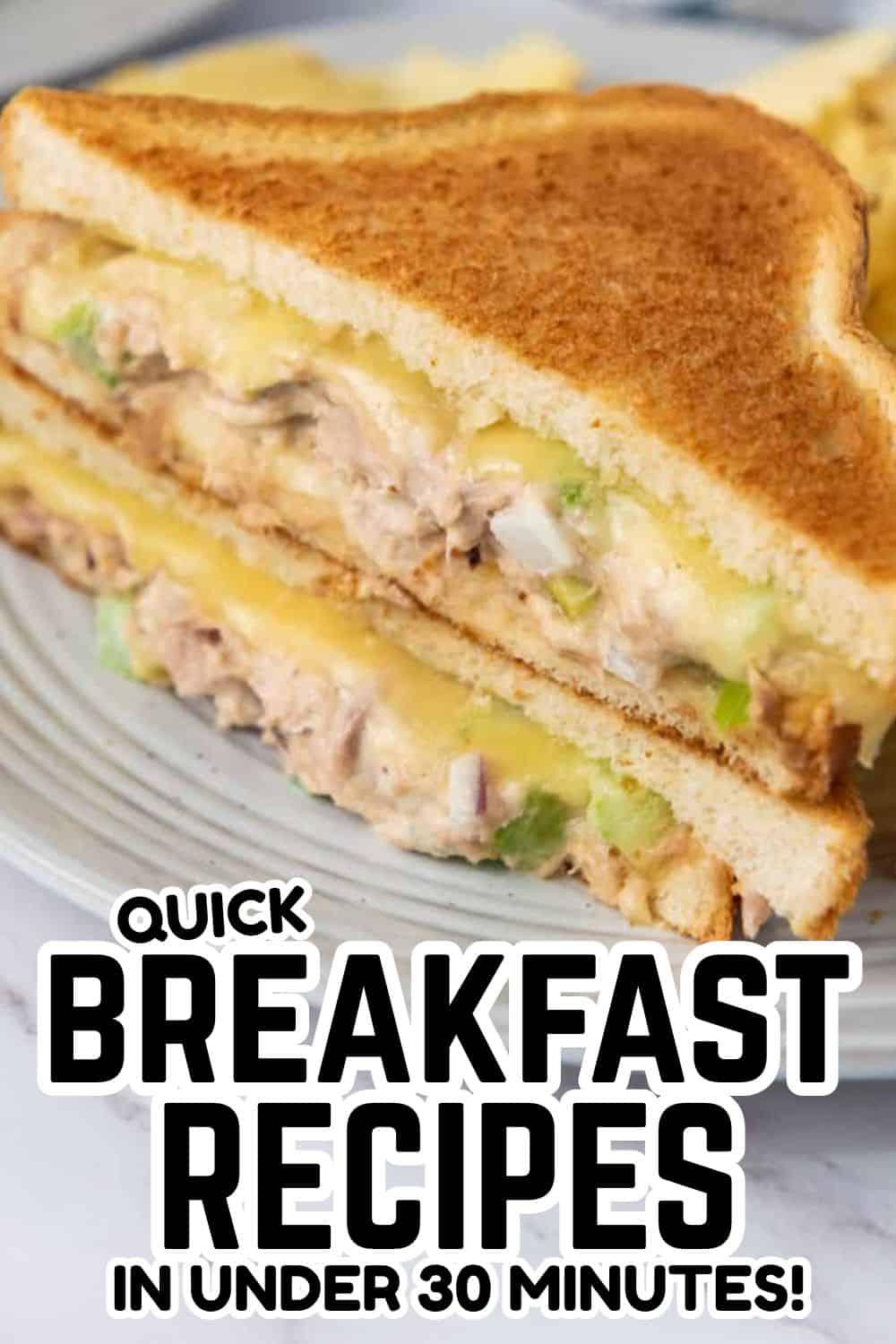 Close-up of a toasted sandwich with chicken, cheese, and vegetables on whole wheat bread.