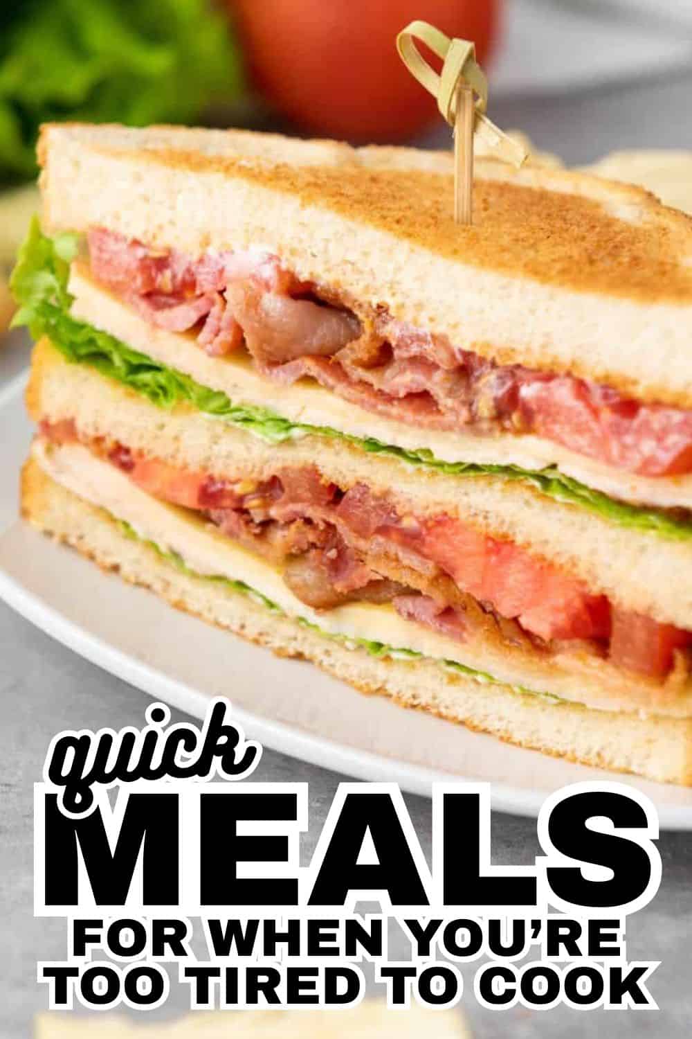 Sandwich with lettuce, tomato, and meat filling, perfect for quick meals.