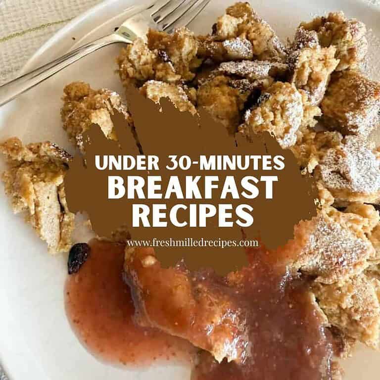 Delicious homemade breakfast with fruit and pastry, quick and easy to prepare.
