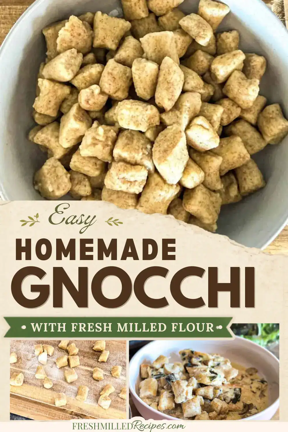 Delicious homemade gnocchi made with fresh-milled flour, perfect for a quick and tasty Italian meal.