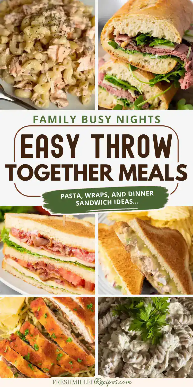 Quick and easy meal ideas with fresh milled ingredients for busy families.