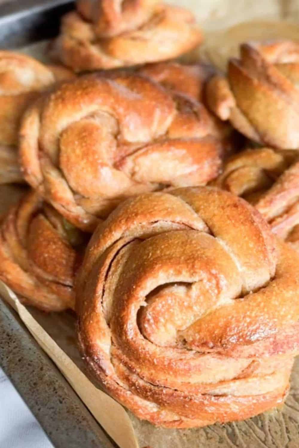 Delicious cinnamon rolls showcasing perfect dough folds and a sweet, aromatic filling.