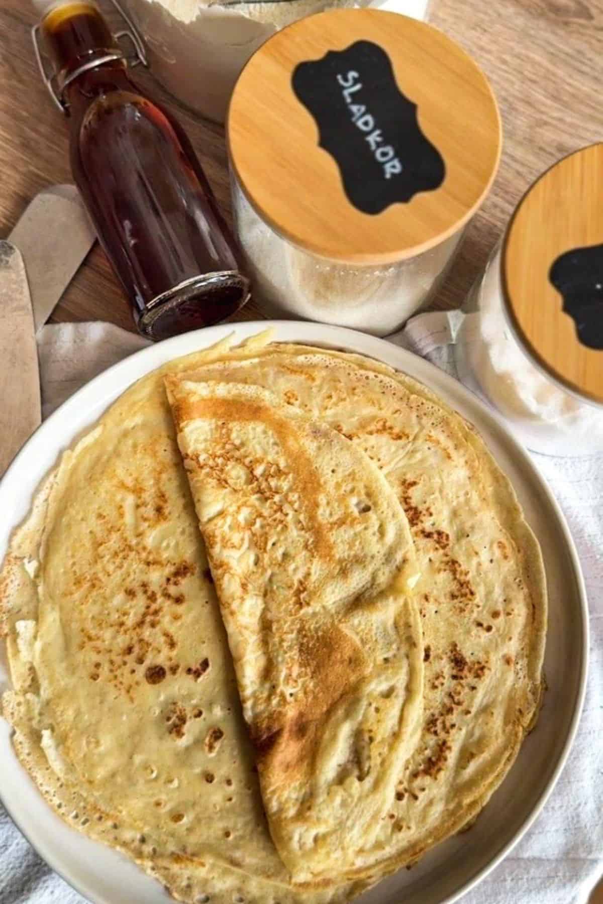 Delicious Central European crepes made with sourdough discard, perfect for breakfast or dessert.