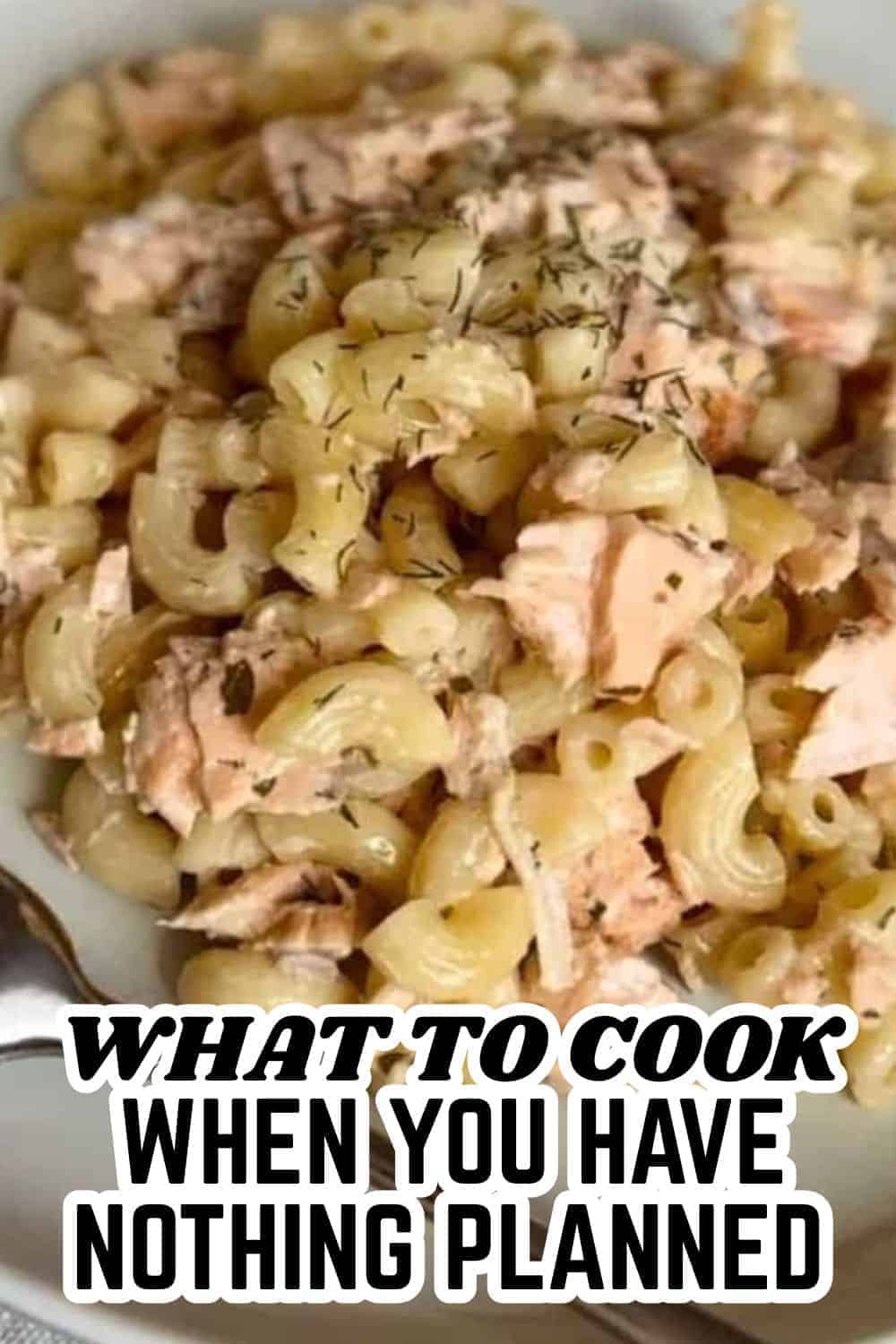 Easy homemade pasta with tuna and herbs, quick meal idea.