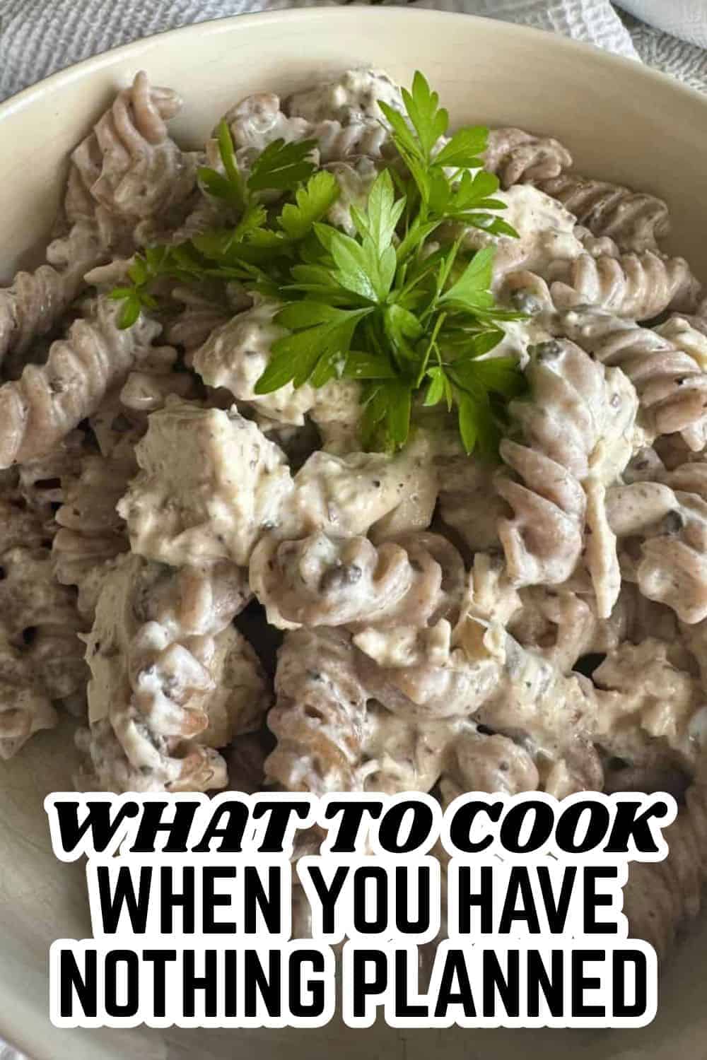 Creamy homemade pasta with fresh milled ingredients and herbs.