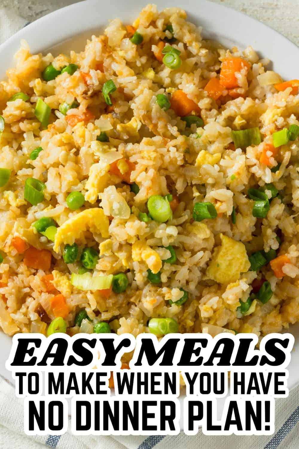 Easy fried rice with vegetables, perfect for quick dinner solutions.