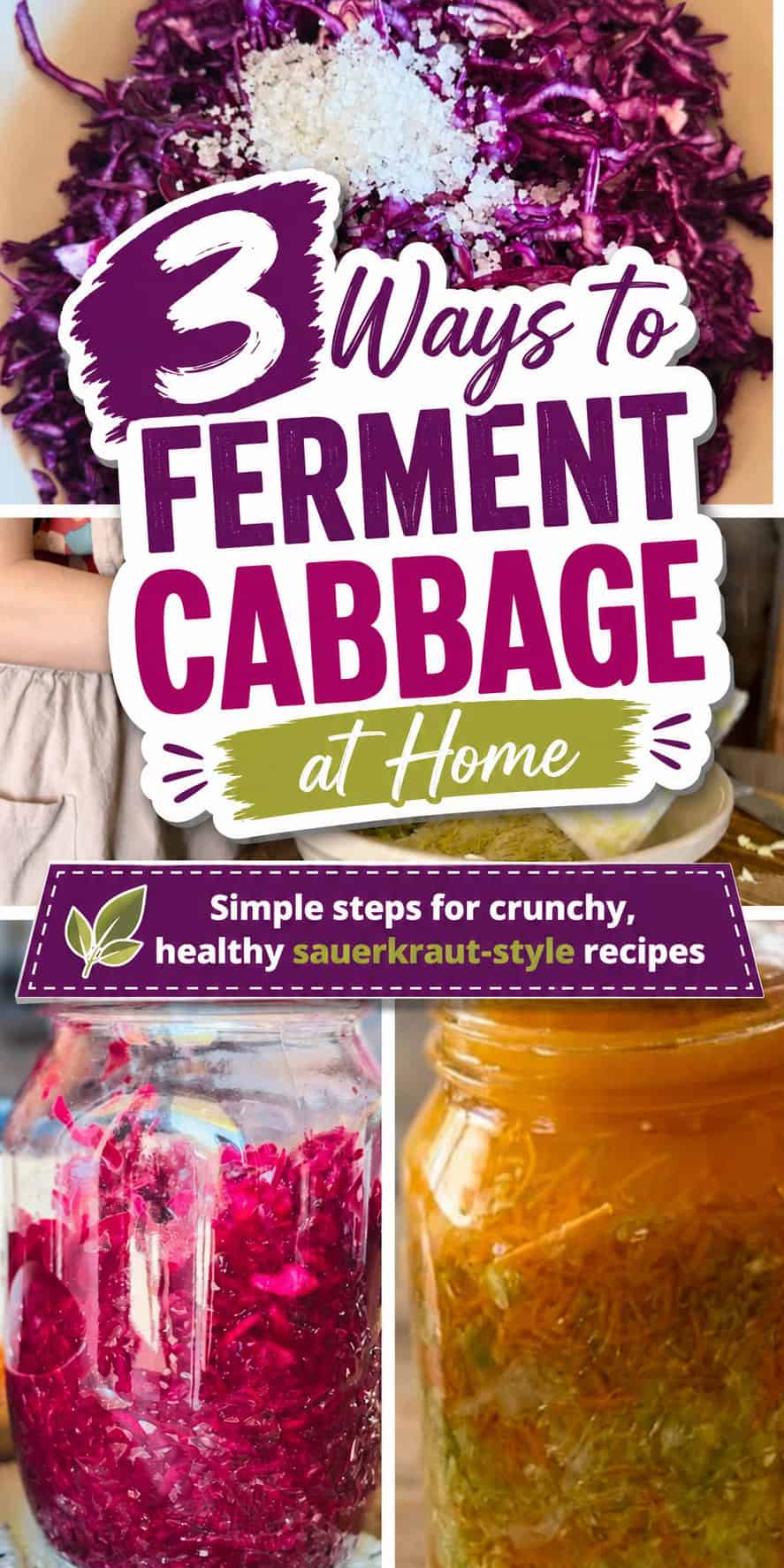 Step-by-step guide to ferment cabbage at home for healthy sauerkraut.