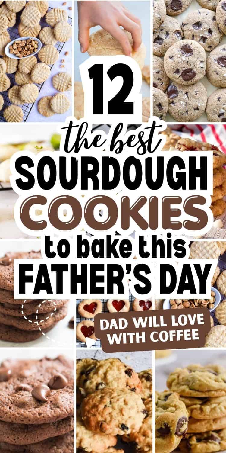 Delicious sourdough cookies with chocolate chips and nuts, perfect for Father's Day celebration.