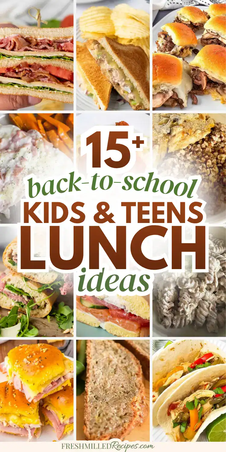 Delicious back-to-school lunch ideas for kids and teens with fresh ingredients and tasty sandwiches.