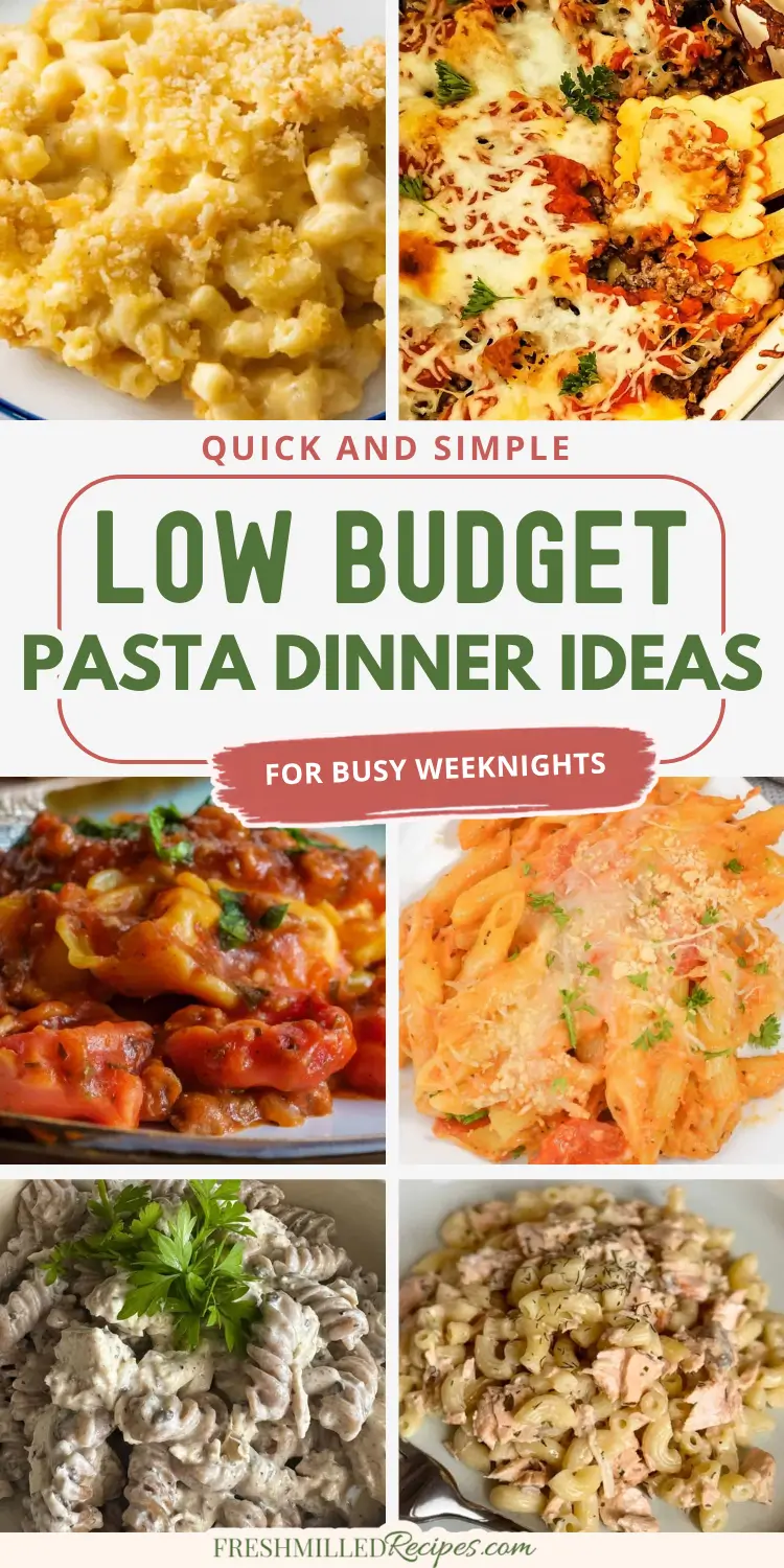 Delicious homemade pasta dishes made for budget-friendly meals.