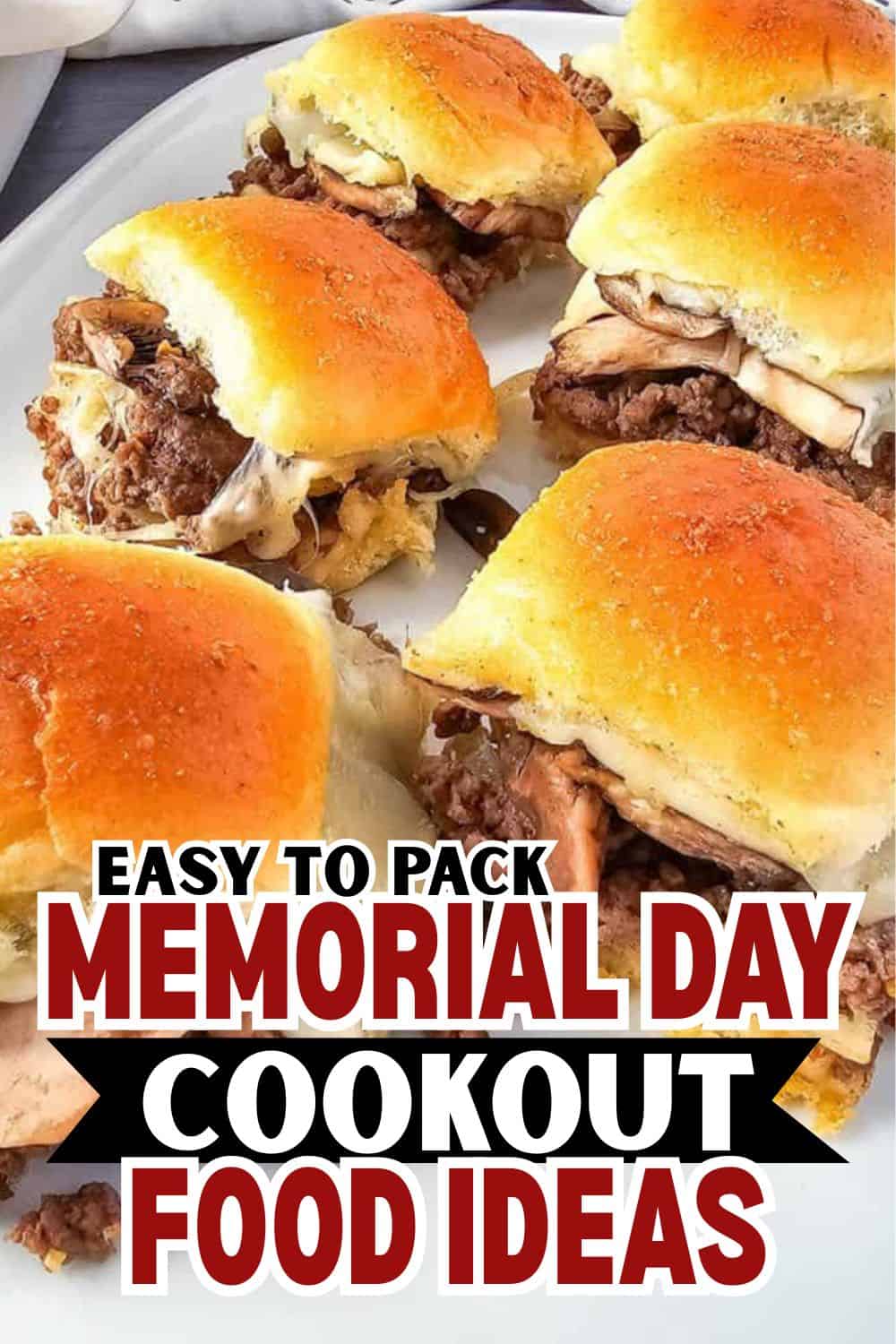 Delicious mini beef sliders with cheese, perfect for Memorial Day cookouts and outdoor gatherings.