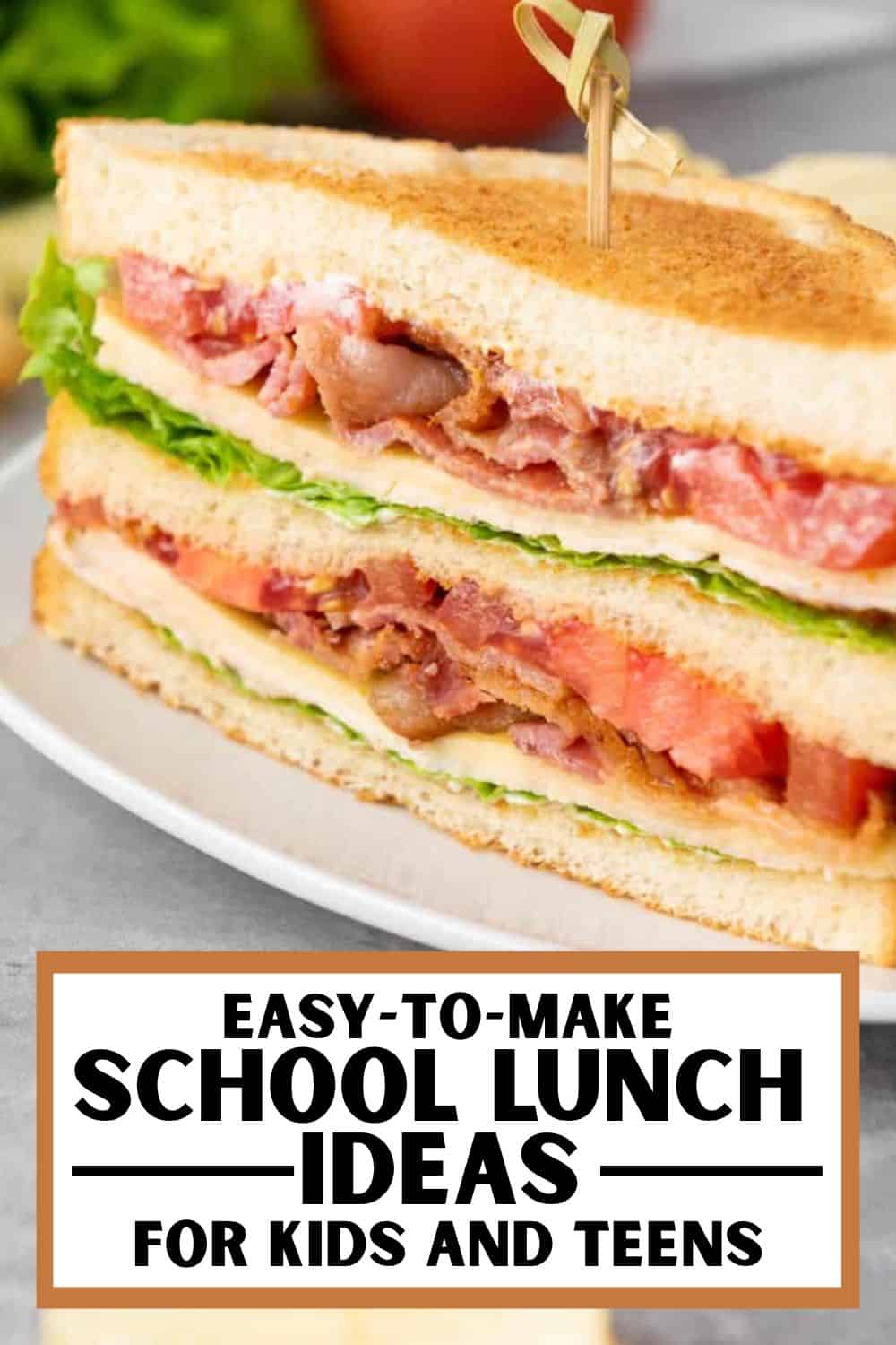 Classic school lunch sandwich with meat, lettuce, and bread for kids and teens.