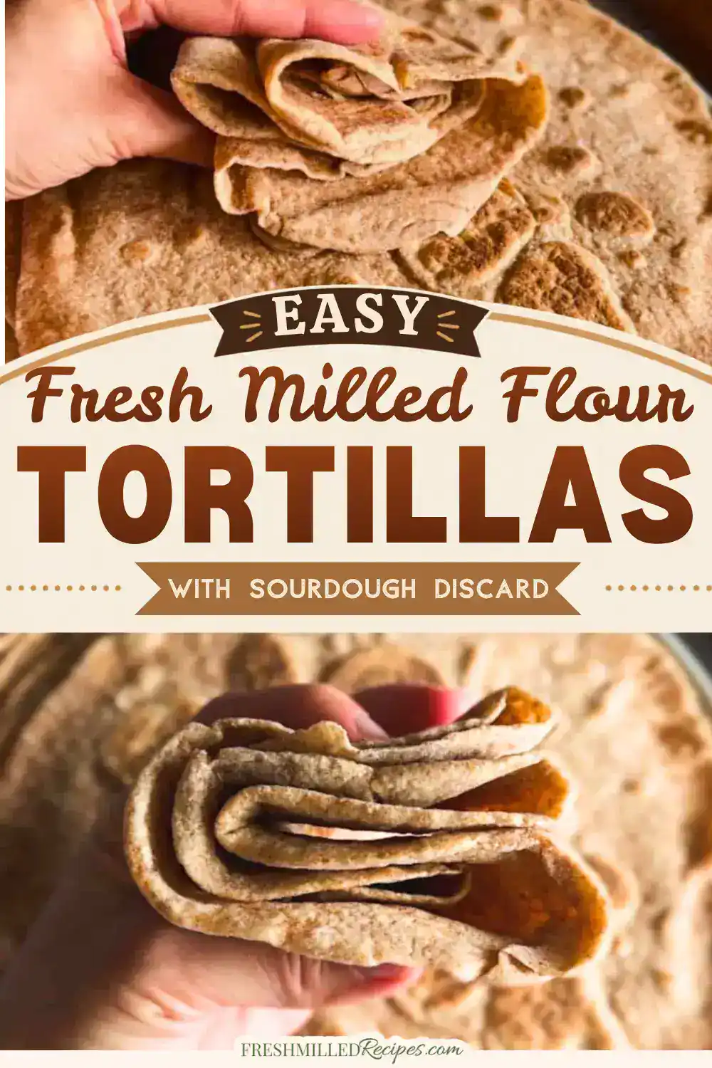 Freshly made sourdough tortillas with soft, foldable texture for recipes.