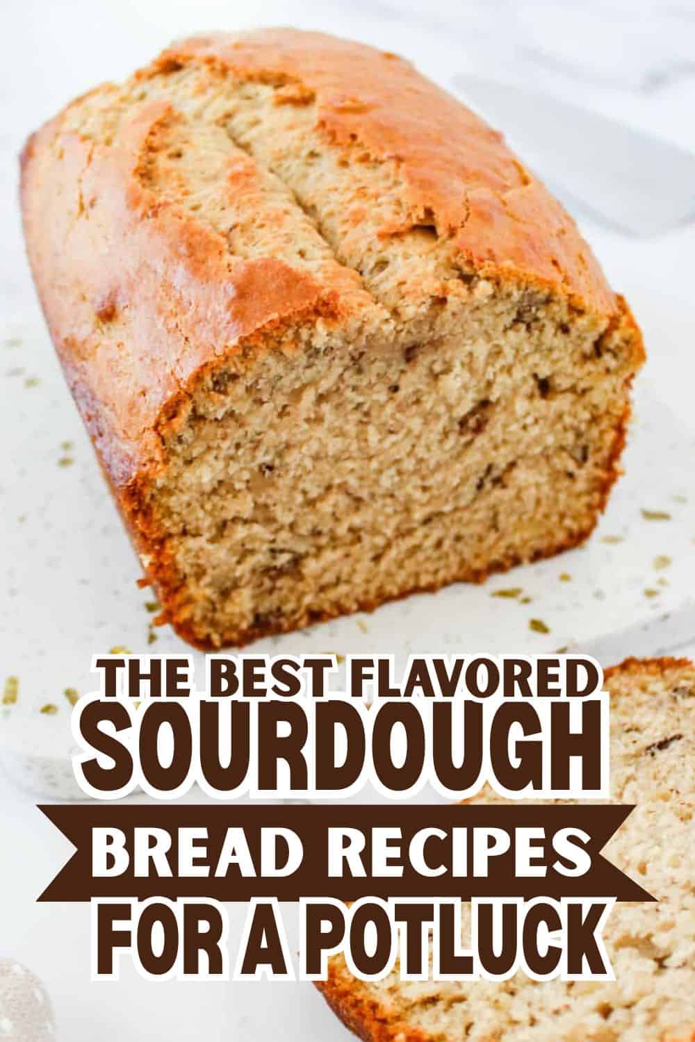 Close-up of freshly baked sourdough bread loaf with a golden crust.