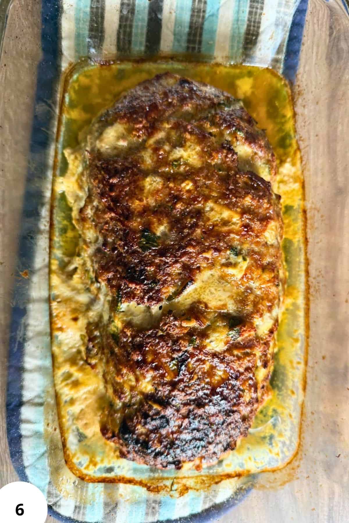 Delicious Hackbraten with a crispy crust, perfect for a hearty meal.