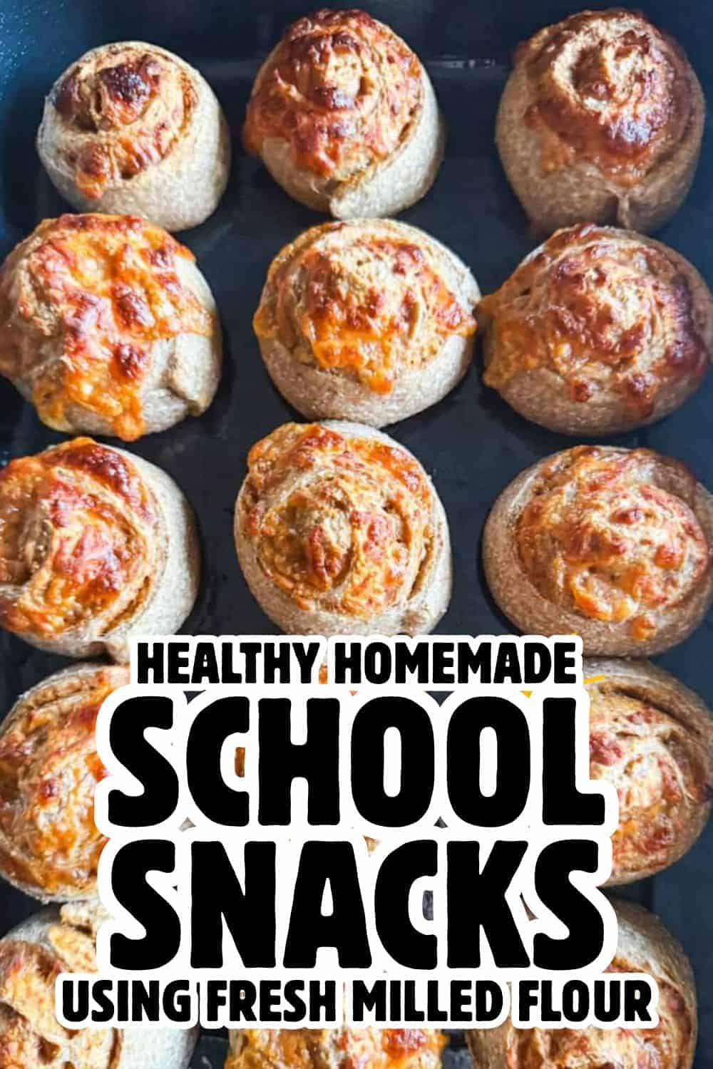 Healthy homemade school snacks made with fresh milled flour, perfect for nutritious, delicious, and.