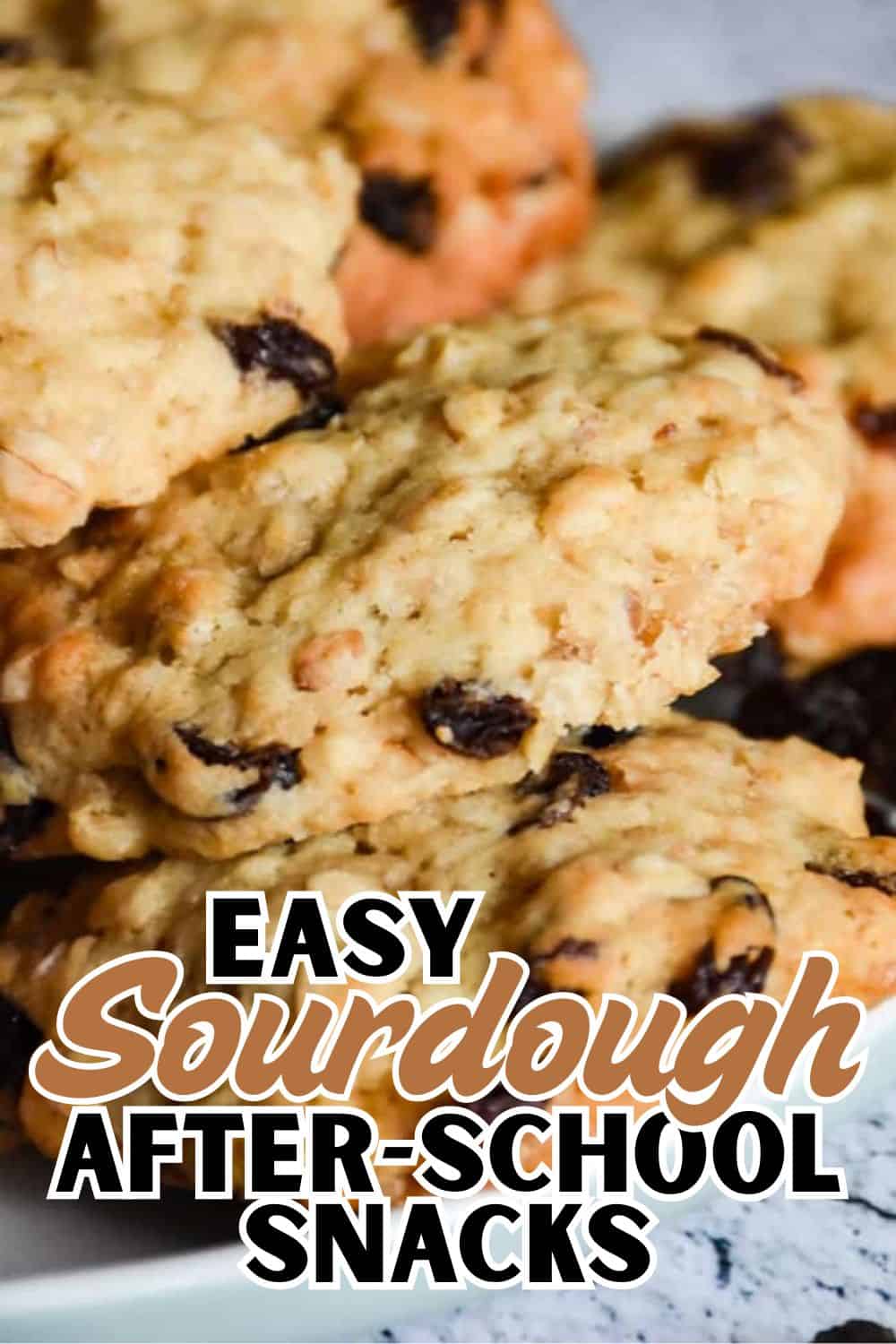 Delicious sourdough cookies with raisins, perfect for after-school snacks and baking with sourdough.