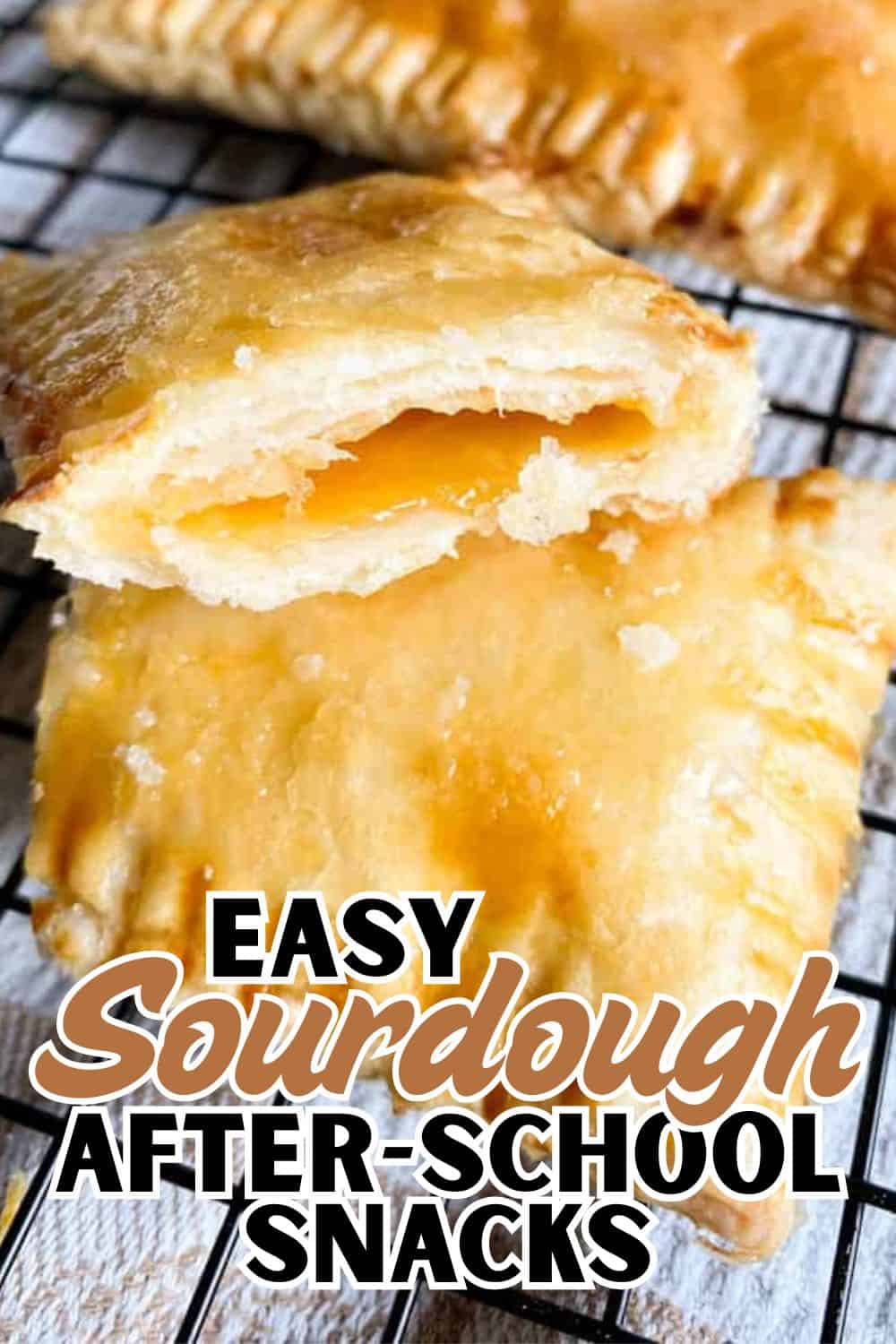 Freshly baked sourdough pastry with flaky, golden crust and soft interior.