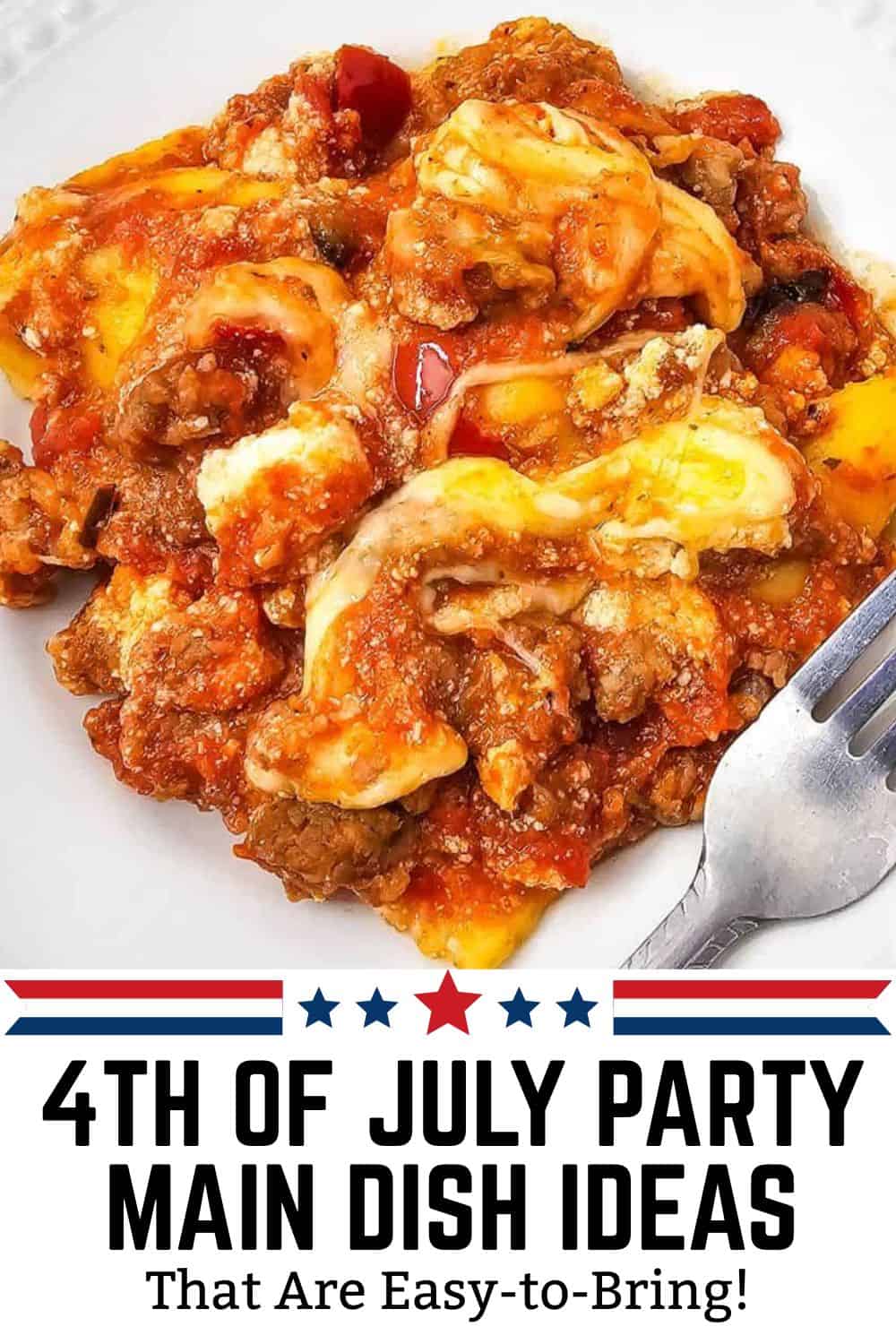 Delicious 4th of July party main dish with cheesy, savory ingredients perfect for celebrations.
