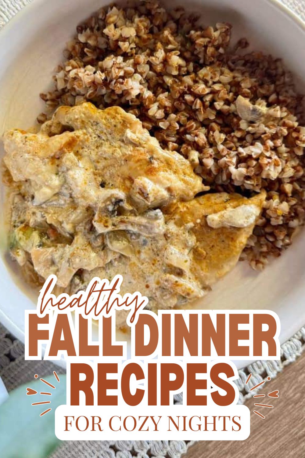 Healthy fall dinner recipes with grains and creamy dish for cozy nights.