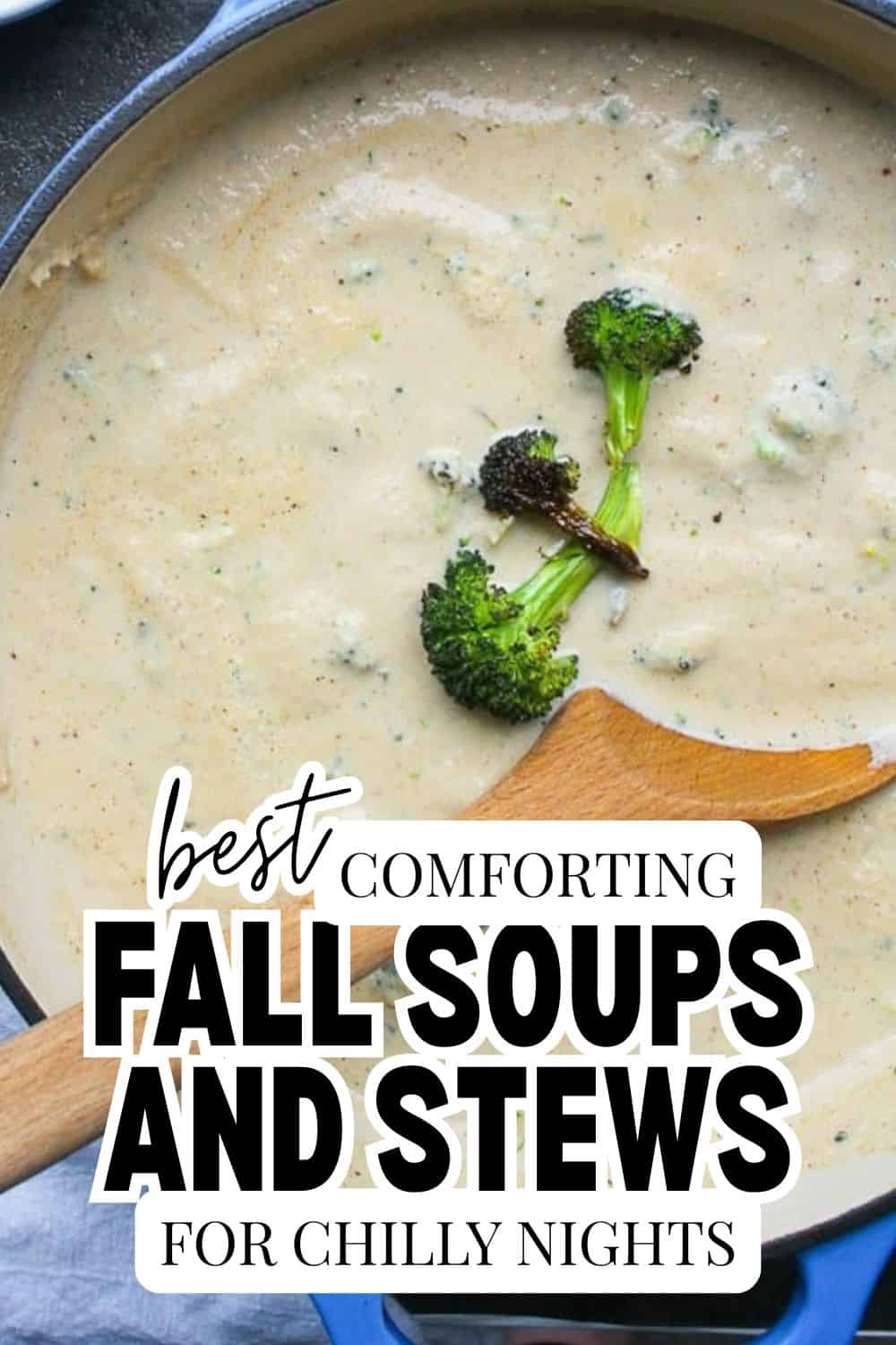 Creamy fall soup with broccoli and cauliflower, perfect for chilly nights.