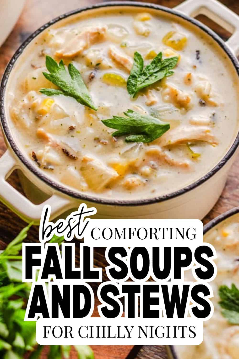 Comforting fall soups and stews with fresh herbs for chilly nights.